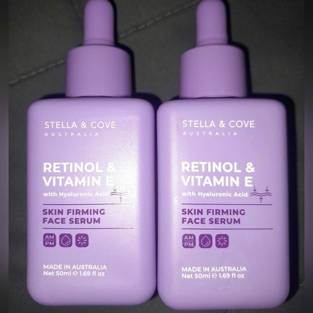 Stella and Cove Australia vitamin e & Retinol Face Serum 1.69 Oz, 2 bottles